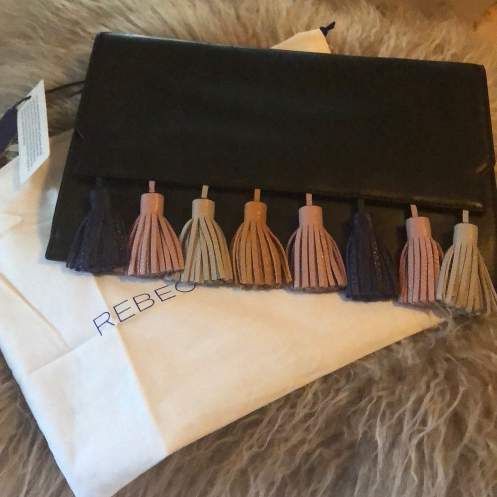 💋NWT Rebecca Minkoff leather clutch large